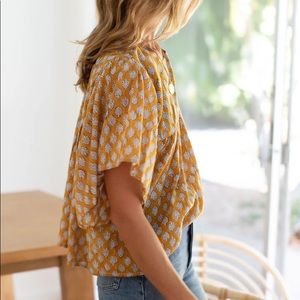 Emerson Fry XS Basalie blouse, sisters print - NWT